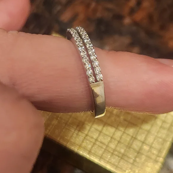 Silver Pave Eternity Band - Picture 3 of 4